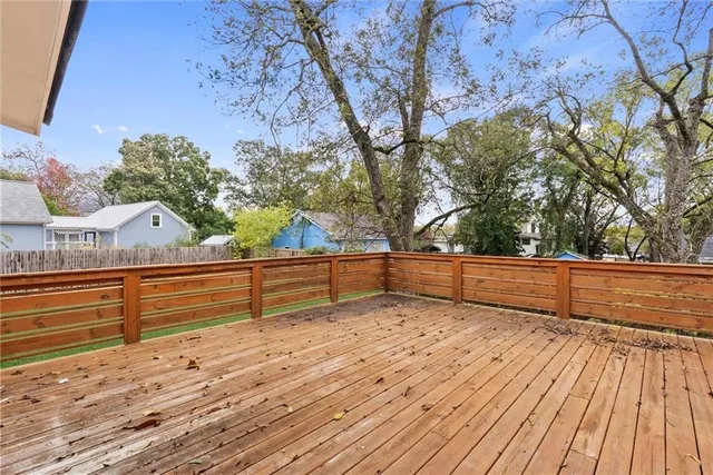 a view of outdoor space and deck