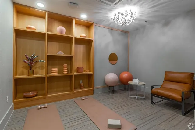 a view of a livingroom with furniture