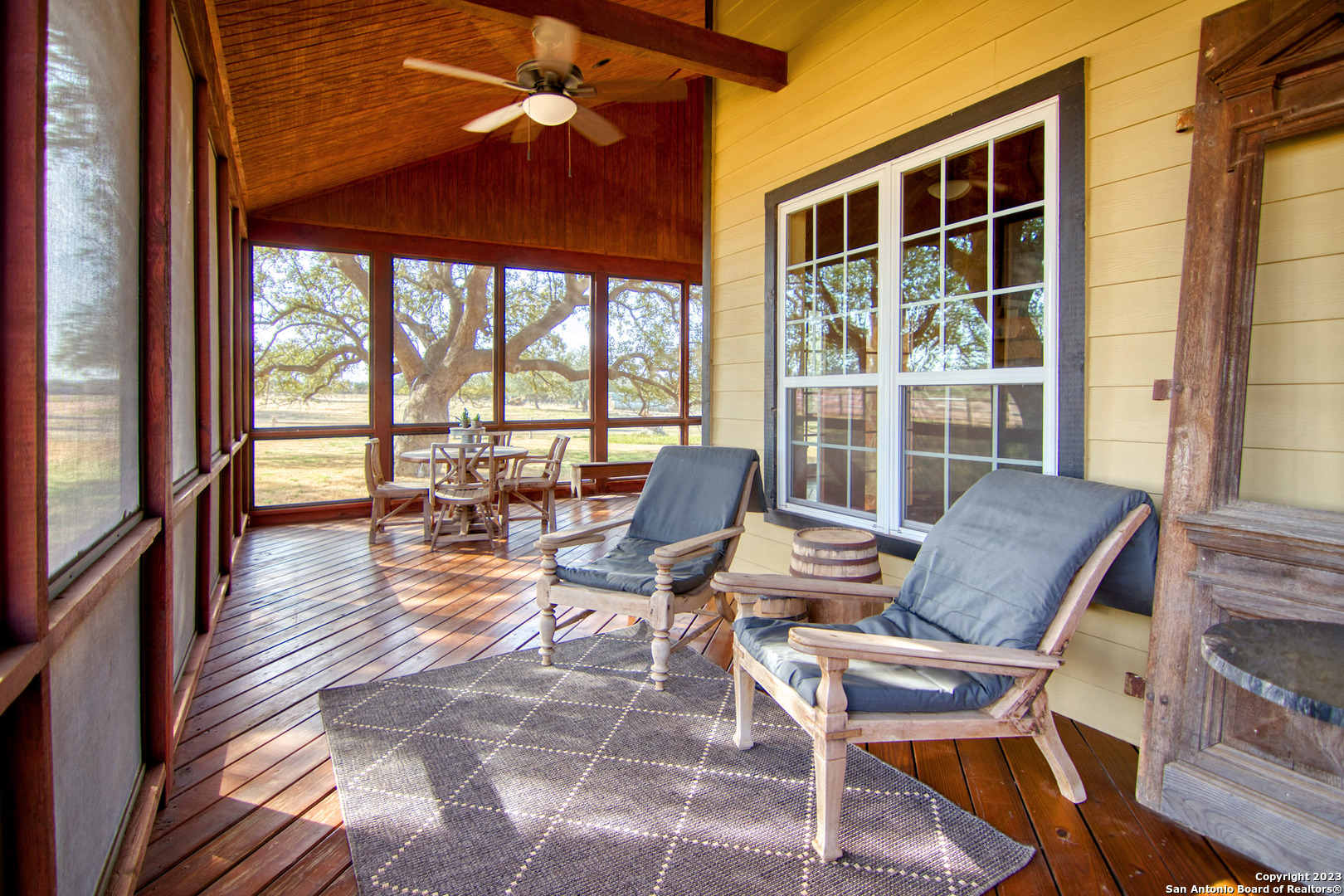 19316 Ranch Road 1871 Mason, TX 76856 - Photo 16 of 37 a outdoor space with patio the couches and pool with wooden floor