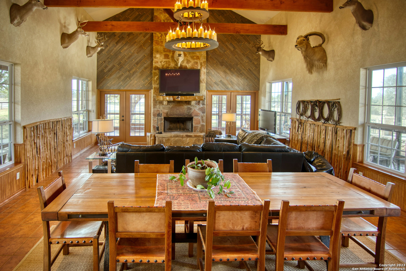 19316 Ranch Road 1871 Mason, TX 76856 - Photo 20 of 37 a view of a dining room with furniture window and wooden floor