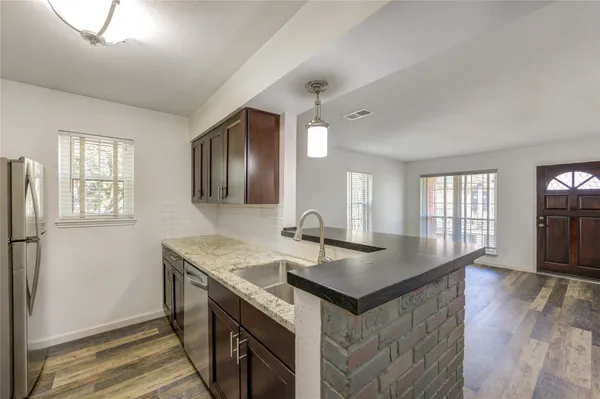 an aerial view of multiple house