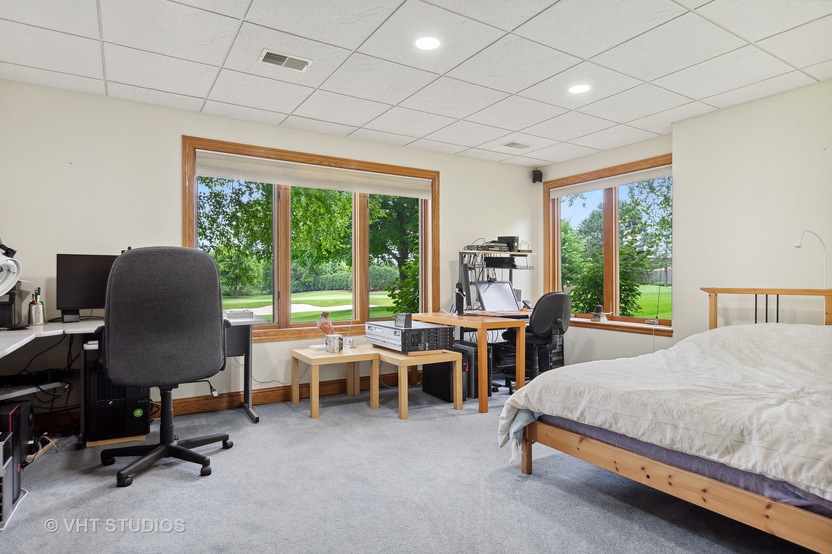 6 Olympic Court Lake In The Hills, IL 60156 - Photo 17 of 32 a bedroom with a bed and large windows