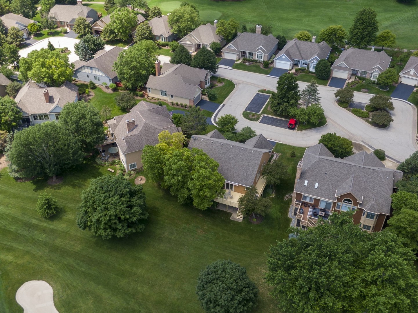 6 Olympic Court Lake In The Hills, IL 60156 - Photo 19 of 32 an aerial view of a house with a garden