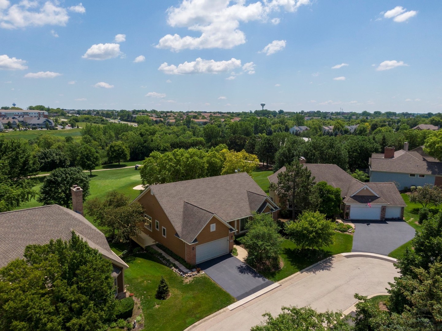 6 Olympic Court Lake In The Hills, IL 60156 - Photo 4 of 32 an aerial view of a house with a garden