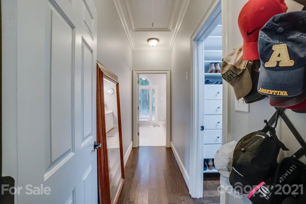 833 Amanda Drive Matthews, NC 28104 - Photo 31 of 48 a view of hallway with wooden floor