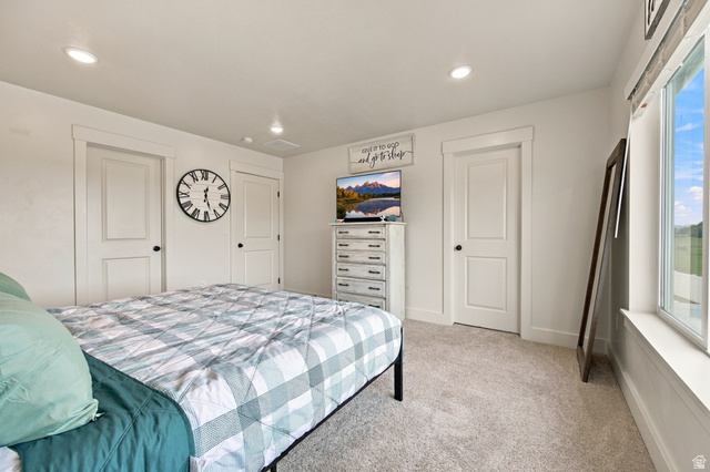 1566 Silver Canoe Loop Logan, UT 84321 - Photo 24 of 44 Plush carpeting, recessed lighting, and white trim accents