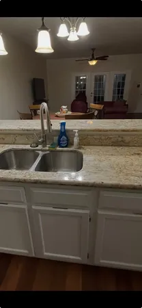 a close view of sink and tap