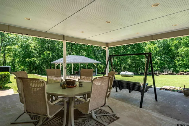 a view of an outdoor sitting area