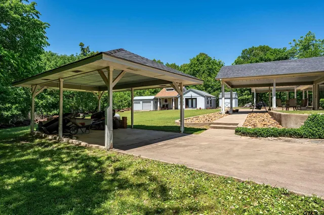 a house view with a garden space