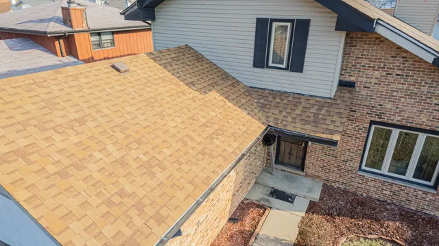 a house view with a backyard space