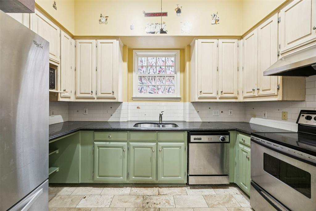 4511 Gilbert Avenue, Unit 103 Dallas, TX 75219 - Photo 6 of 35 a kitchen with stainless steel appliances granite countertop a sink and cabinets
