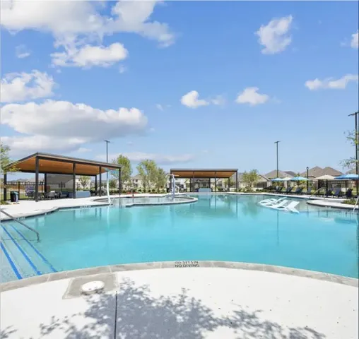 a view of a lake with houses