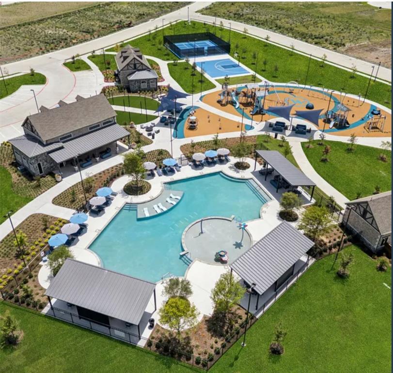 1012 Breezy Street Princeton, TX 75407 - Photo 34 of 34 an aerial view of a house with outdoor space swimming pool and outdoor seating