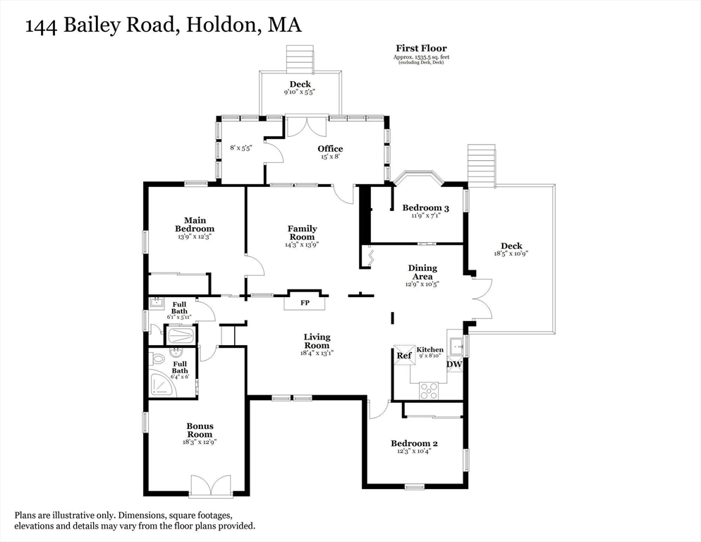 144 Bailey Road Holden, MA 01520 - Photo 42 of 42 a picture of floor plan