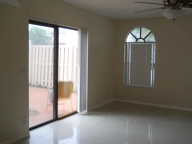 an empty room with window