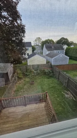 a view of a swimming pool with a garden