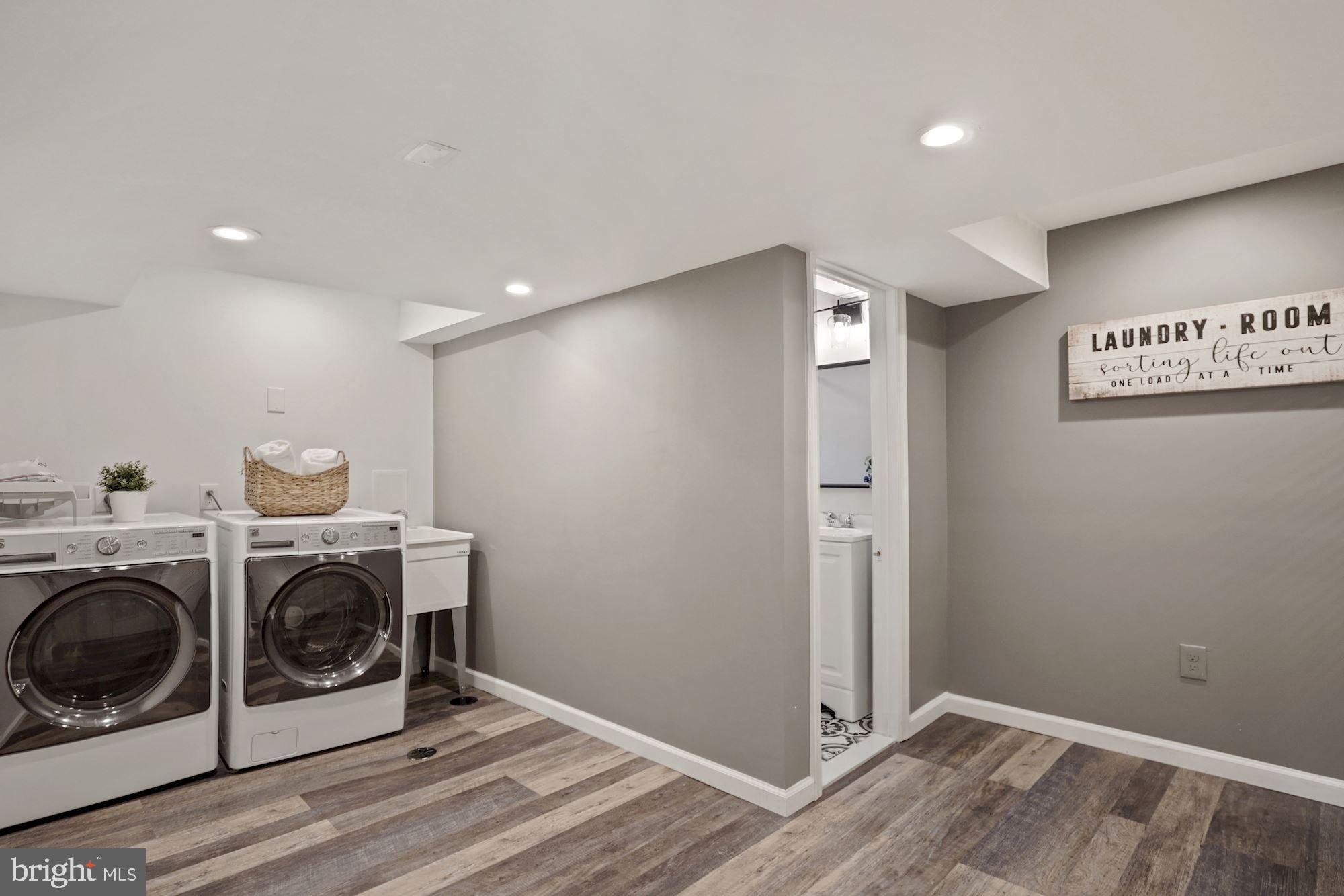 5602 Gloster Road Bethesda, MD 20816 - Photo 34 of 44 Lower Level Laundry/Exercise Area