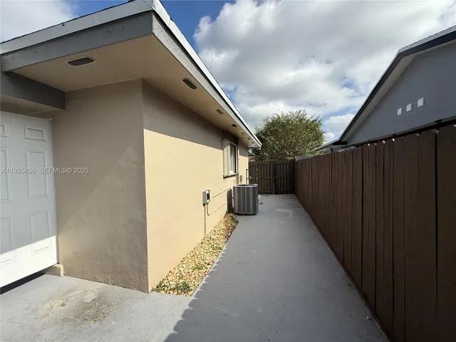a view of a pathway of a building