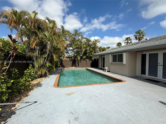 a house view with a garden space