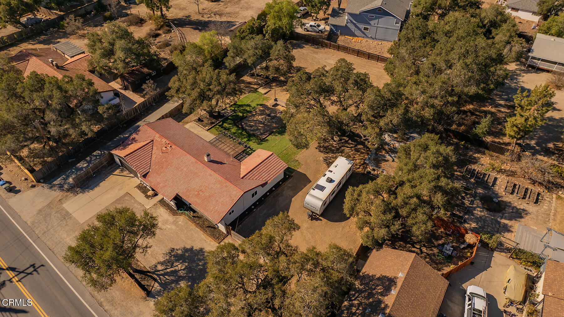 165 Burnham Road Oak View, CA 93022 - Photo 46 of 58 an aerial view of a house with a yard