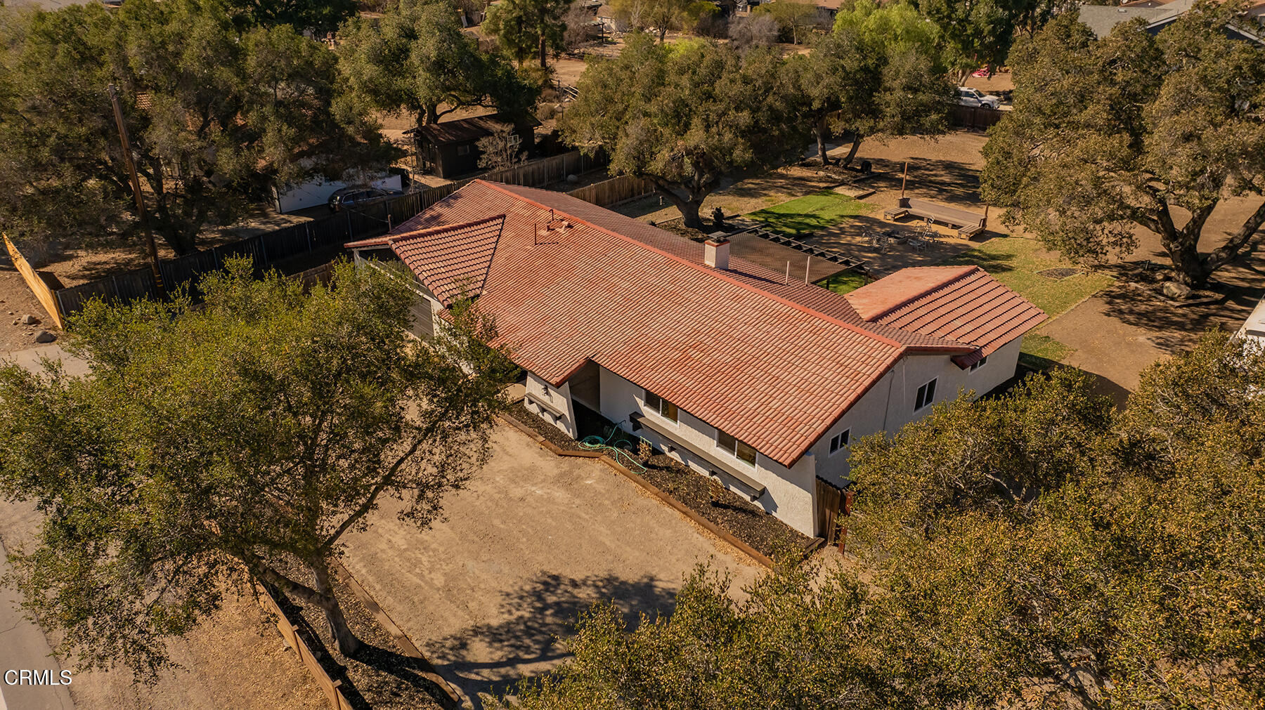 165 Burnham Road Oak View, CA 93022 - Photo 50 of 58 an aerial view of a house having yard