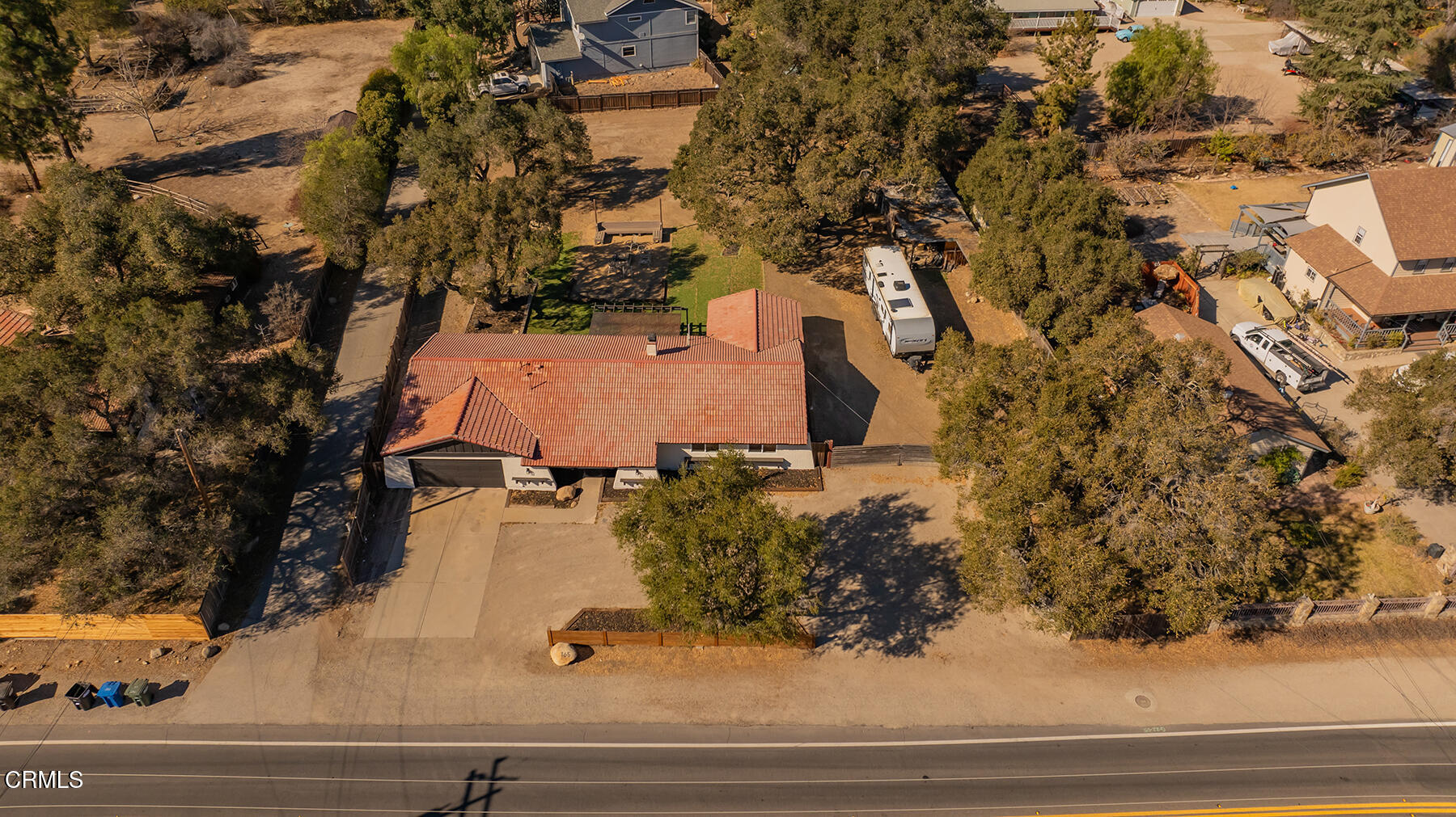 165 Burnham Road Oak View, CA 93022 - Photo 51 of 58 an aerial view of residential houses with yard