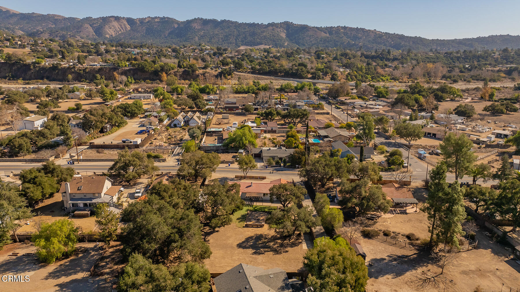 165 Burnham Road Oak View, CA 93022 - Photo 54 of 58 an aerial view of residential house and green space