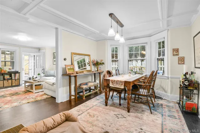 a view of a livingroom and dining room