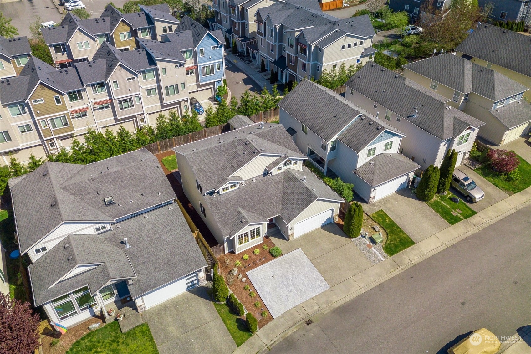 4318 Northeast 2nd Court Renton, WA 98059 - Photo 24 of 29 an aerial view of multiple houses with yard