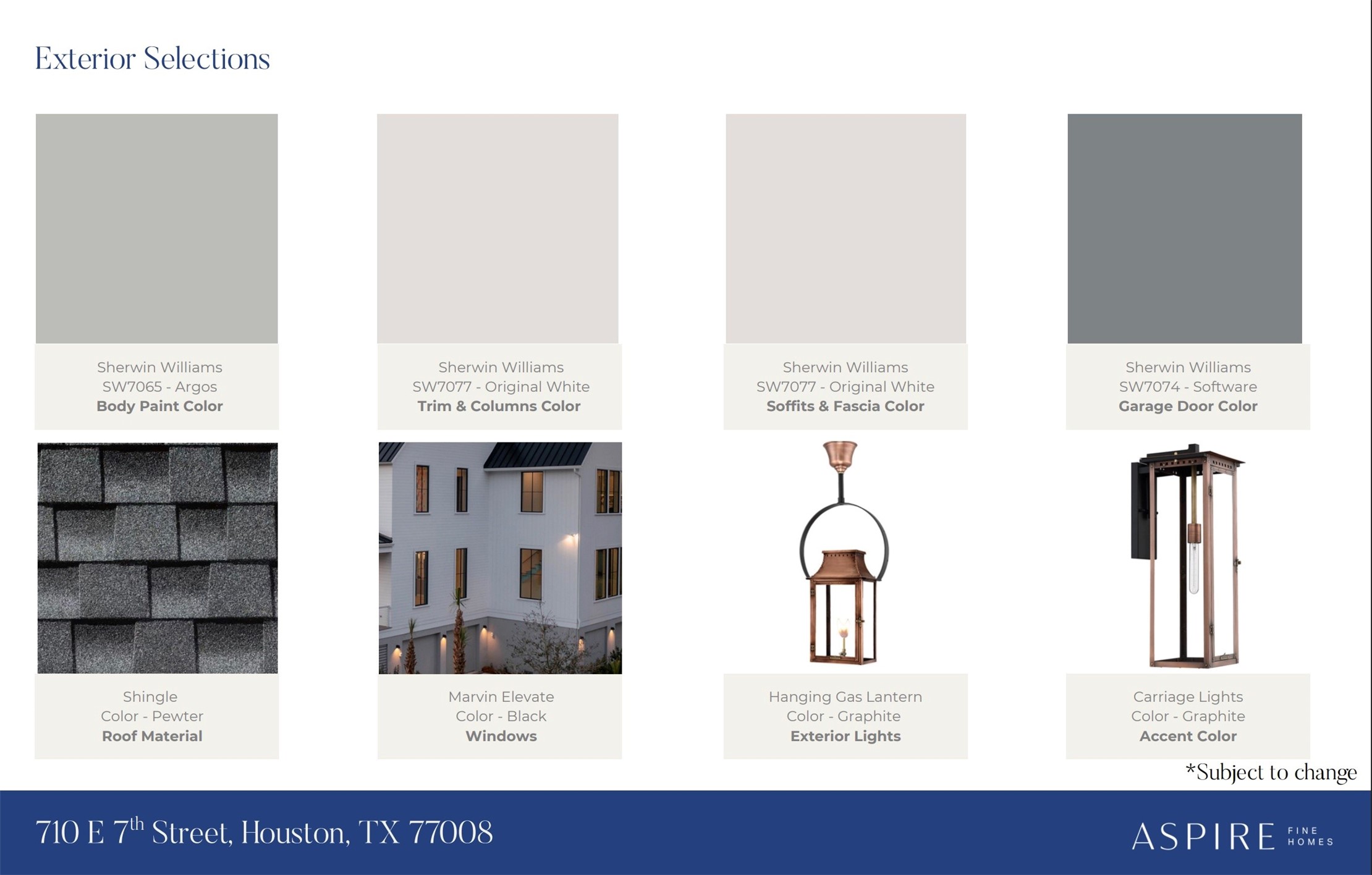 710 East 7th Street Houston, TX 77007 - Photo 5 of 12 The finishes presented represent the designer’s curated vision for the home should construction move forward under the current plan. Buyers still have time to tailor selections and customize details to reflect their personal style. Notably, this is the caliber of finish and design included at this price point.