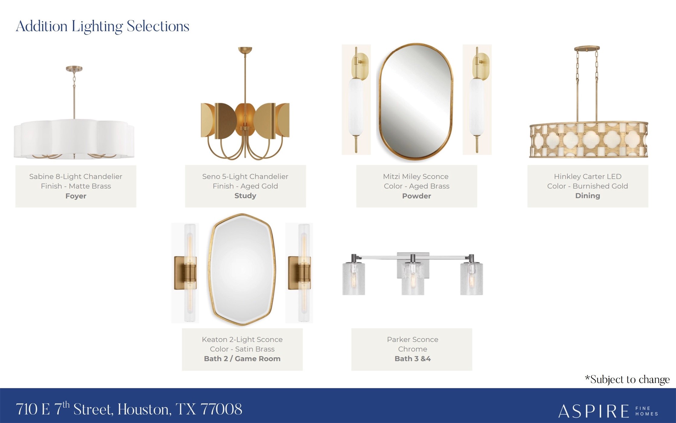 710 East 7th Street Houston, TX 77007 - Photo 6 of 12 The finishes presented represent the designer’s curated vision for the home should construction move forward under the current plan. Buyers still have time to tailor selections and customize details to reflect their personal style. Notably, this is the caliber of finish and design included at this price point.