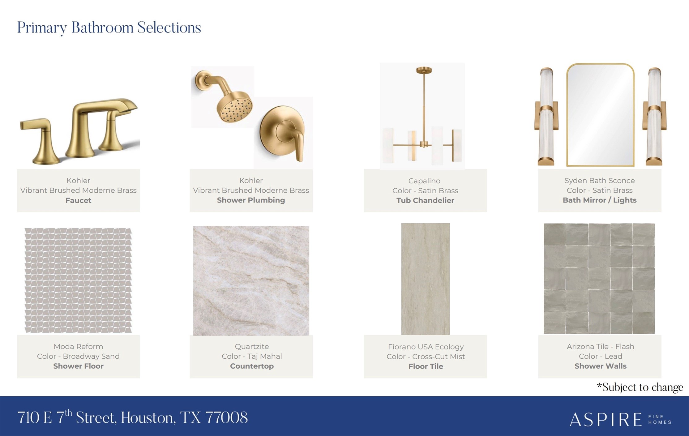 710 East 7th Street Houston, TX 77007 - Photo 8 of 12 The finishes presented represent the designer’s curated vision for the home should construction move forward under the current plan. Buyers still have time to tailor selections and customize details to reflect their personal style. Notably, this is the caliber of finish and design included at this price point.