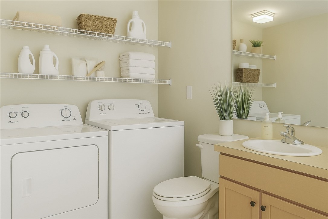 465 East Waverly Place, Unit 8B Vero Beach, FL 32960 - Photo 9 of 28 a utility room with dryer and washer
