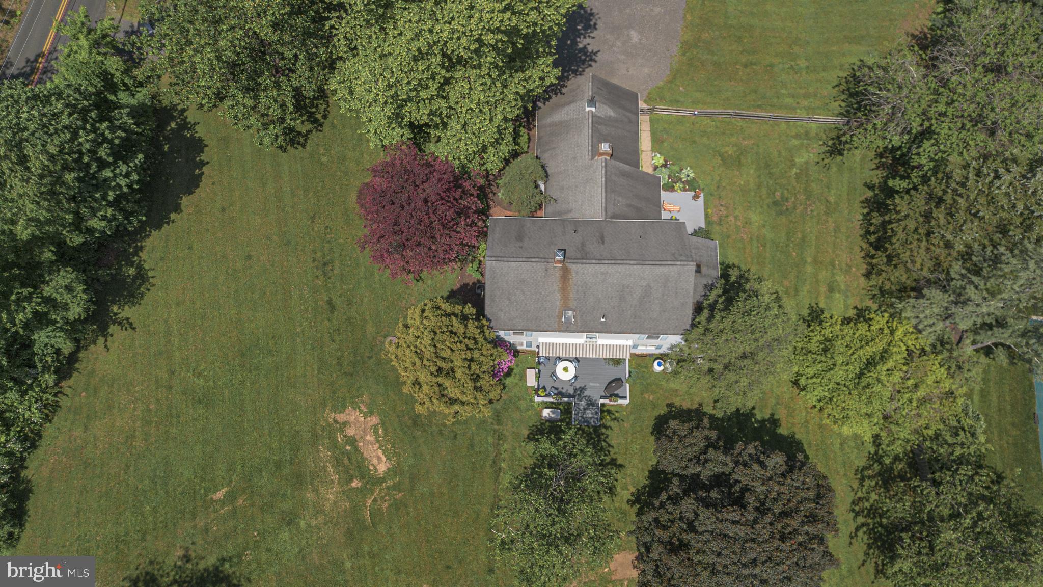 3048 Aquetong Road New Hope, PA 18938 - Photo 30 of 30 an aerial view of residential house with outdoor space and trees all around