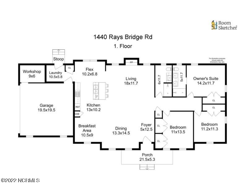 1440 Rays Bridge Road Carthage, NC 28327 - Photo 17 of 17 1440 Rays Bridge Rd Floor Plan