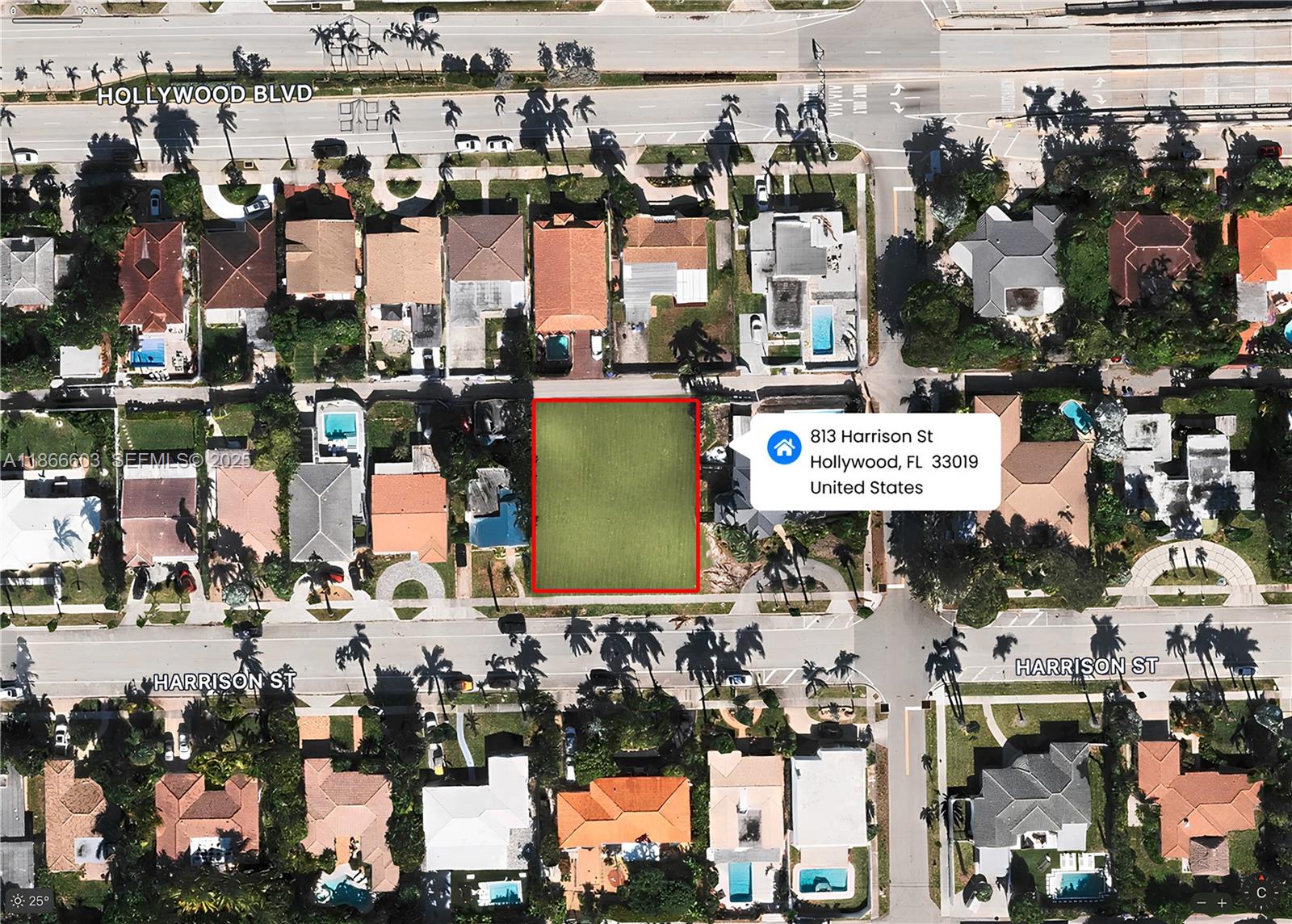 813 Harrison Street Hollywood, FL 33019 - Photo 2 of 15 an aerial view of houses with outdoor space