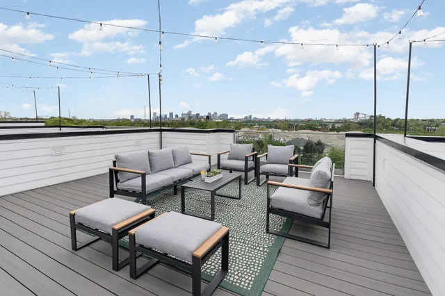 a terrace view with seating space