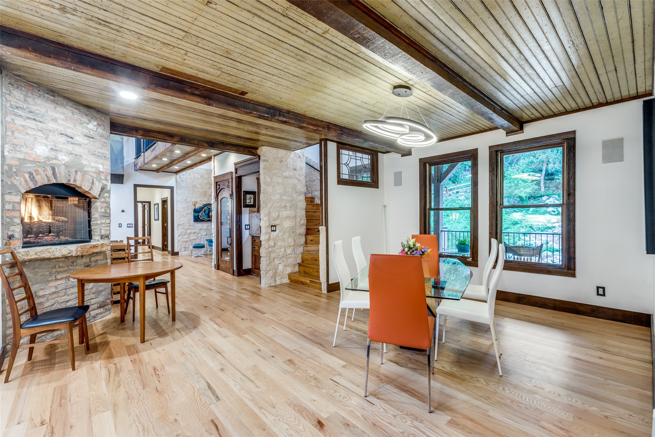 608 Innwood Drive Georgetown, TX 78628 - Photo 11 of 40 Dining room with cozy fireplace