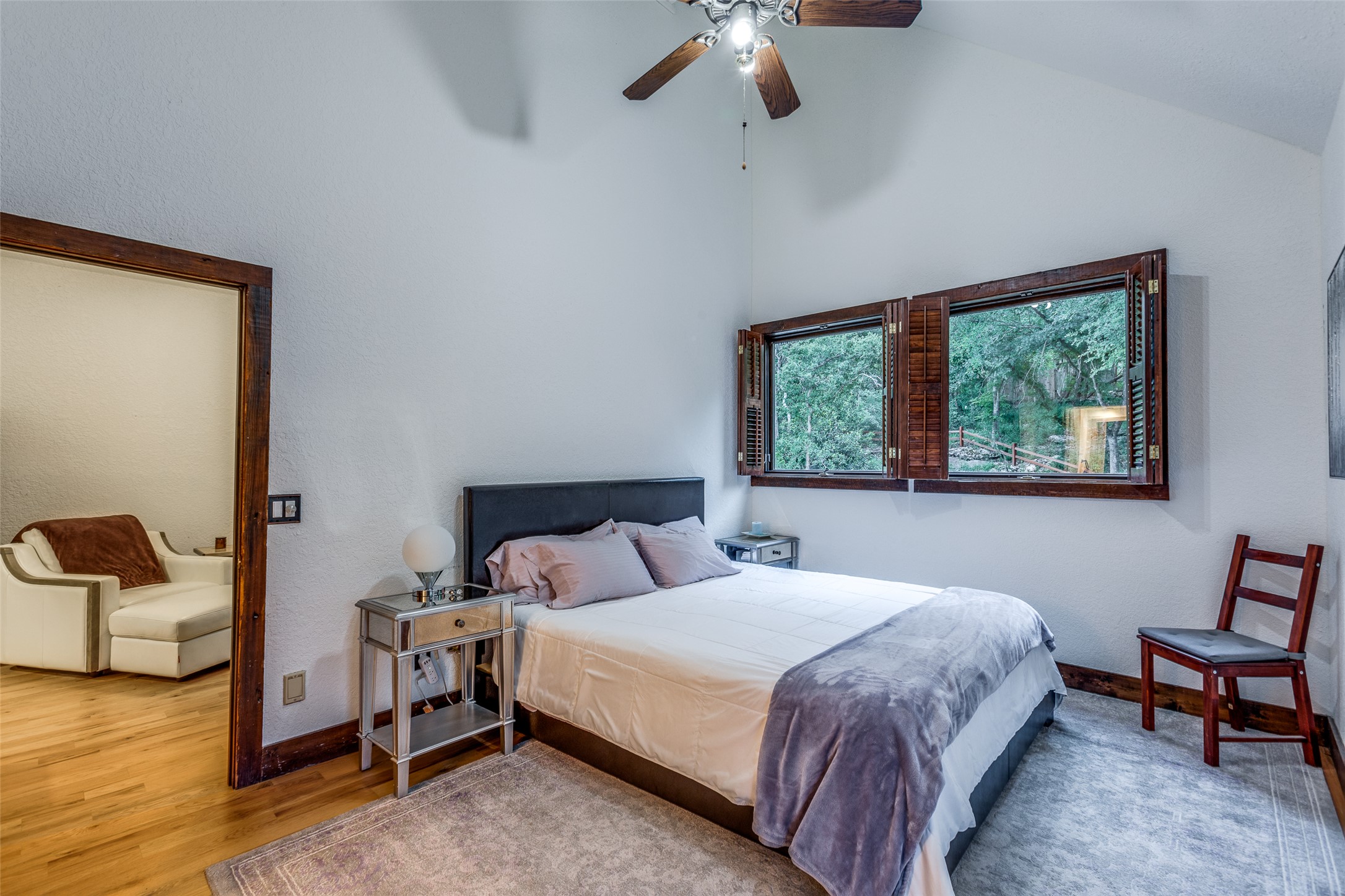 608 Innwood Drive Georgetown, TX 78628 - Photo 34 of 40 Upstairs apartment bedroom 2 with private balcony and views of the sunsets and waterfall