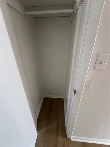 a view of a closet in a balcony