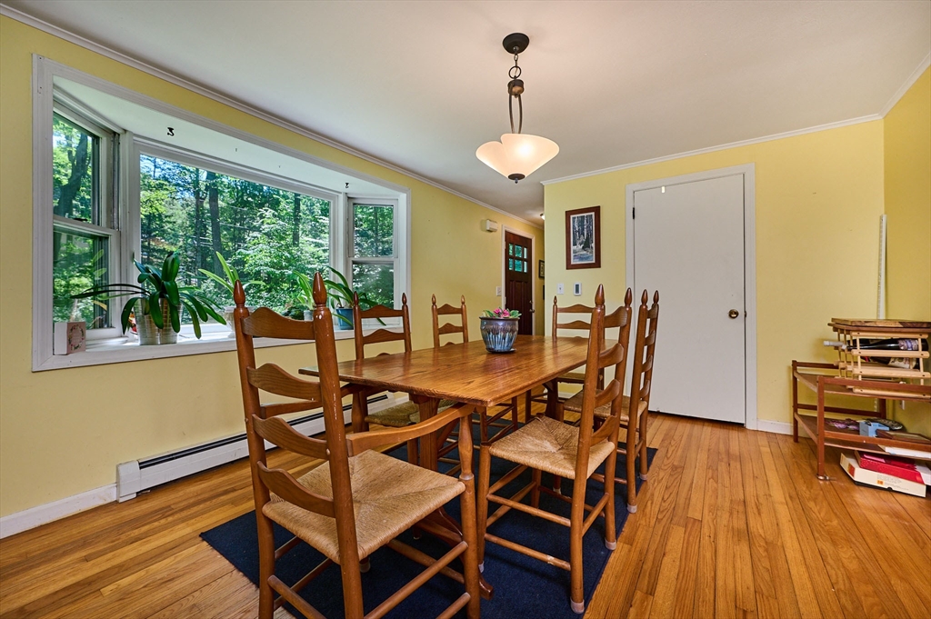 21 Arnold Road Pelham, MA 01002 - Photo 6 of 36 a view of a dining room with furniture window and wooden floor