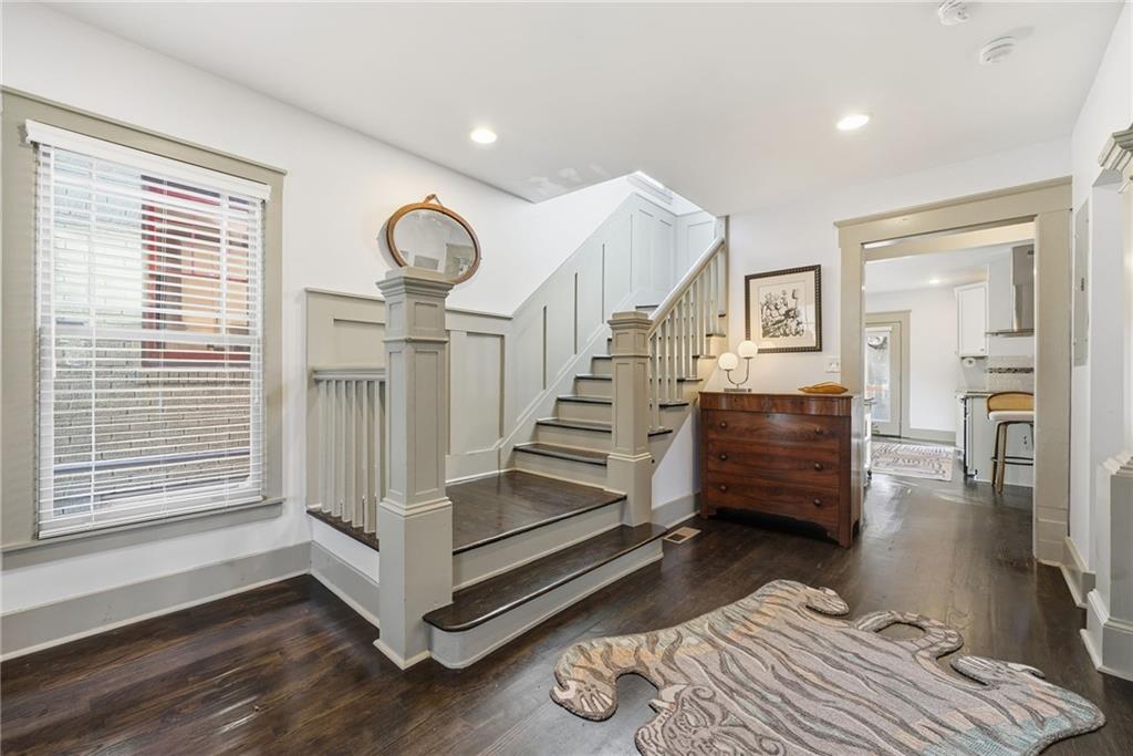1530 South Gordon Street Southwest Atlanta, GA 30310 - Photo 7 of 46 a view of entryway and hall with wooden floor