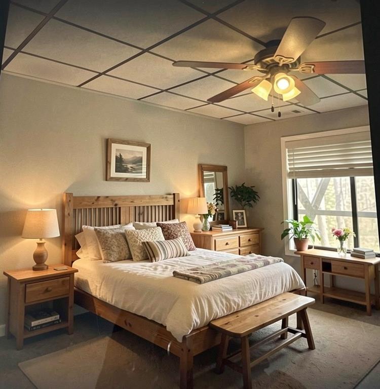 390 Colony Cove Alpharetta, GA 30022 - Photo 29 of 41 a bedroom with a bed and a large window