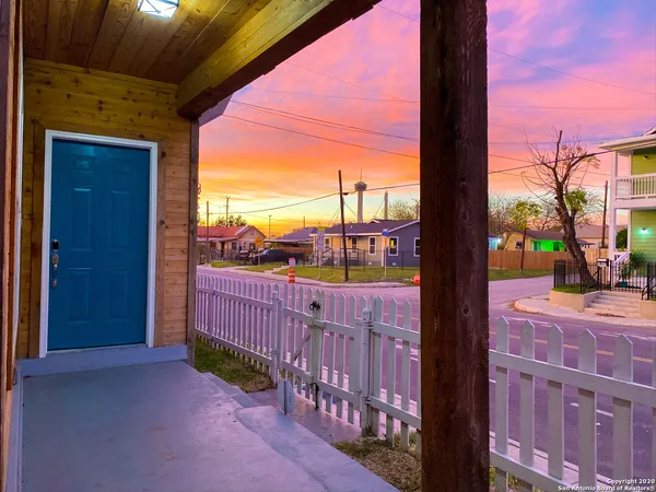 a view of a porch with a yard