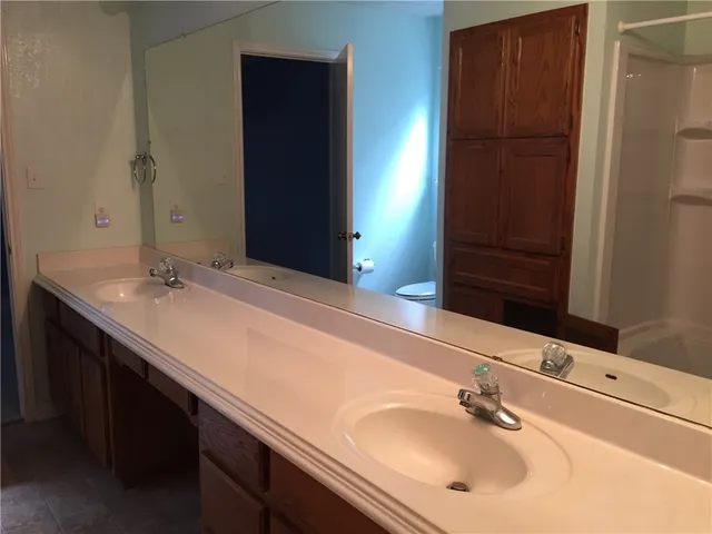 a view of backyard with green space