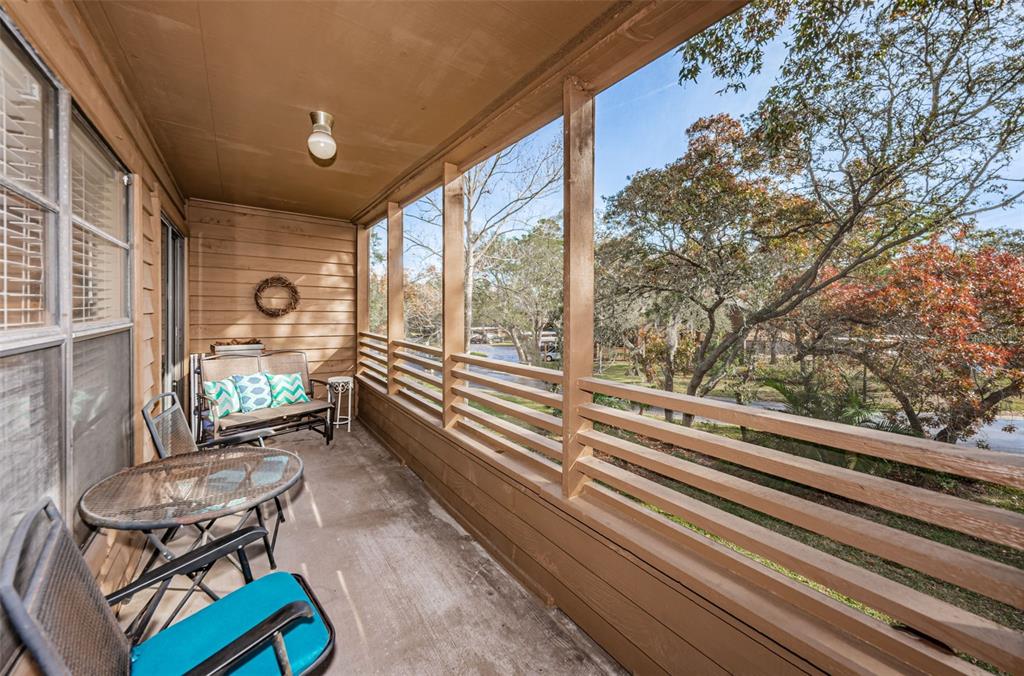 802 Lennox Road West, Unit 802 Palm Harbor, FL 34683 - Photo 21 of 42 a view of a two chairs in the balcony