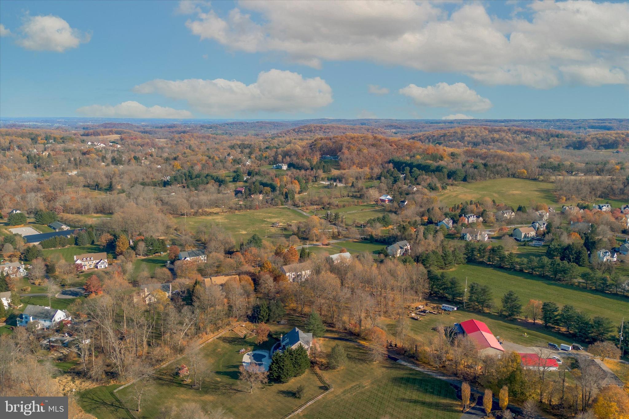2 Fox Run Road Chester Springs, PA 19425 - Photo 75 of 103 an aerial view of house with yard swimming pool and mountain view in back