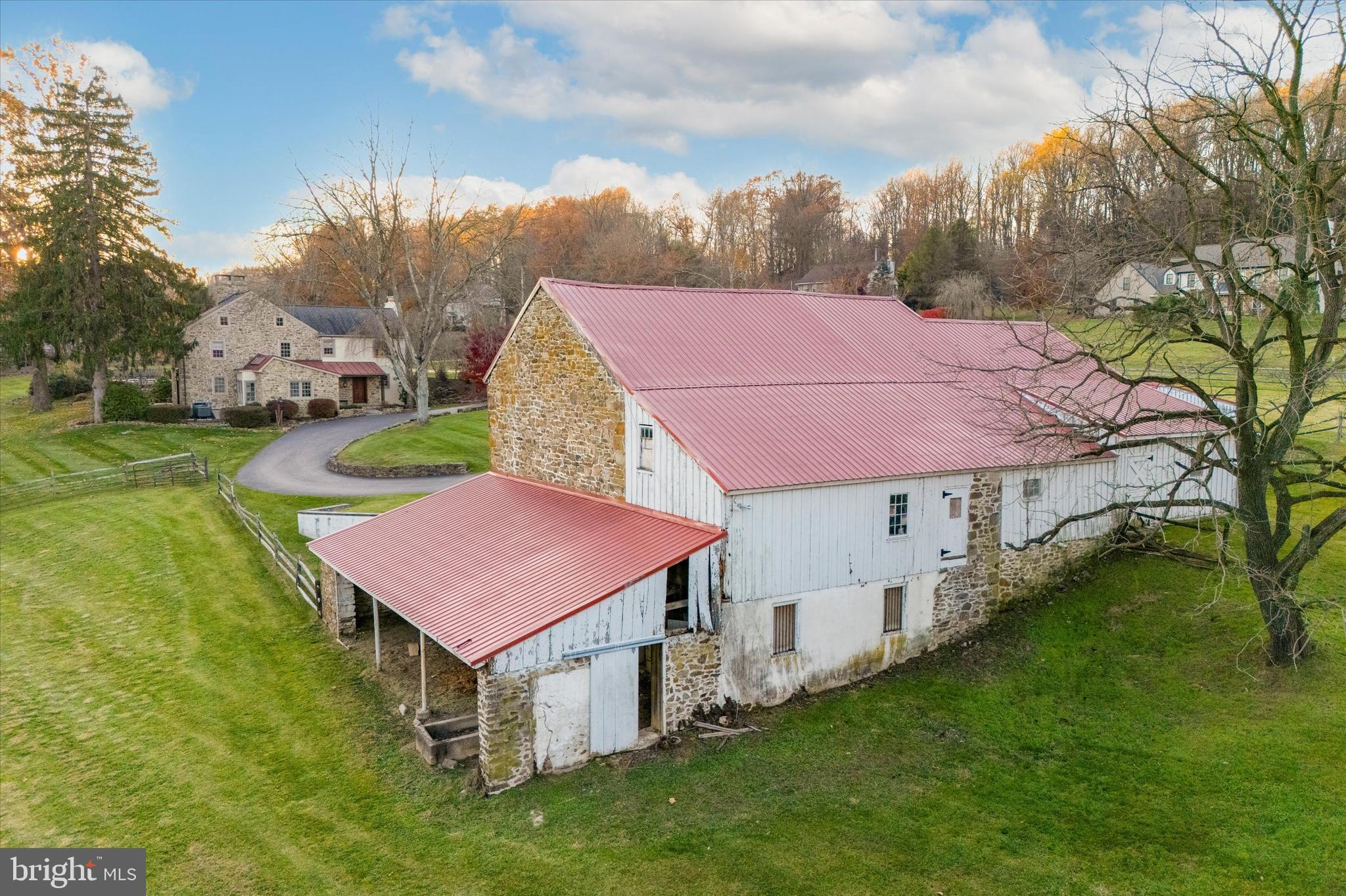 2 Fox Run Road Chester Springs, PA 19425 - Photo 88 of 103 a aerial view of a house with garden space and a yard