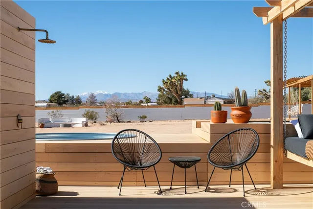 a view of balcony and patio