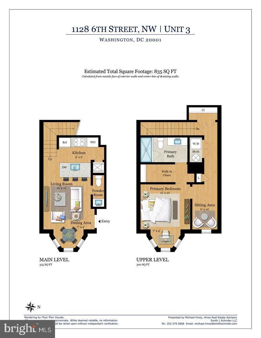 1128 6th Street Northwest, Unit 3 Washington, DC 20001 - Photo 26 of 26 a black and white photo of a living room